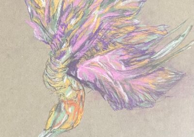 Anna Marie Schnese, Fallen Angel, Soft Pastels, $150