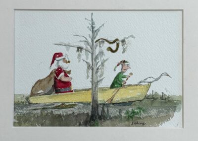 David Sharp, Cajun Christmas, Watercolor, $75