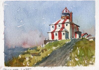 Edward Huff, Bonavista Light, Watercolor, $150