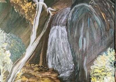 Harle Tinney, Florida Waterfall, Acrylic, $100