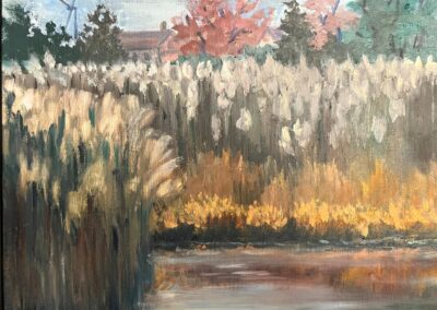 Jill A Armstrong, Portsmouth Marsh, Oil, $300