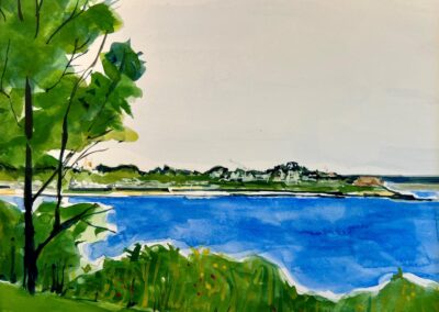 Lisa Bliss, Easton's Pond, Watercolor, $125