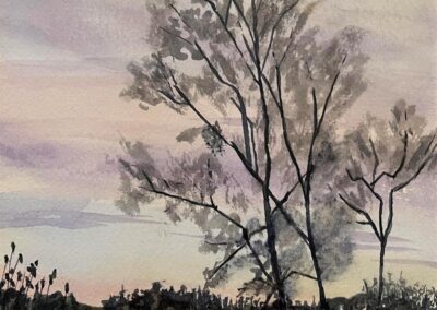 Lyn Malone, Winter Marsh, Watercolor, $175