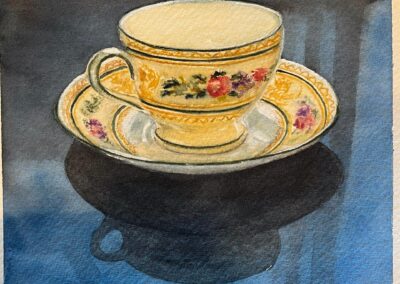 Penny Carrier, Teatime, Watercolor, $150