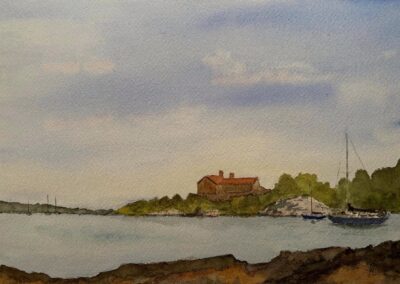 Robert O'Donnell, Brenton Cove, Watercolor, $250