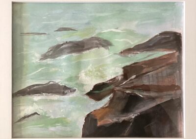 Sheila Clark Lundy, On The Rocks, Watercolor, $125