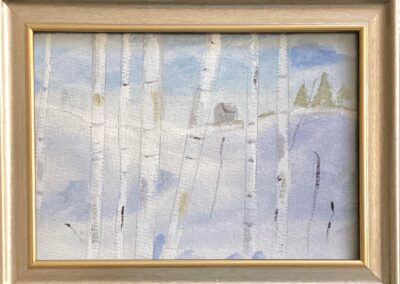 Sheila Clark Lundy, White Birch, Watercolor, $75