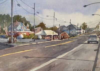 Sold Wendy Berube, Clam Cakes, Watercolor, $175