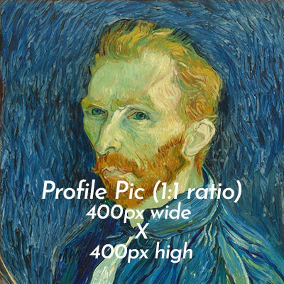 Profile image event template Profile image event template