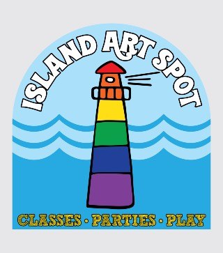 Island art spot logo square